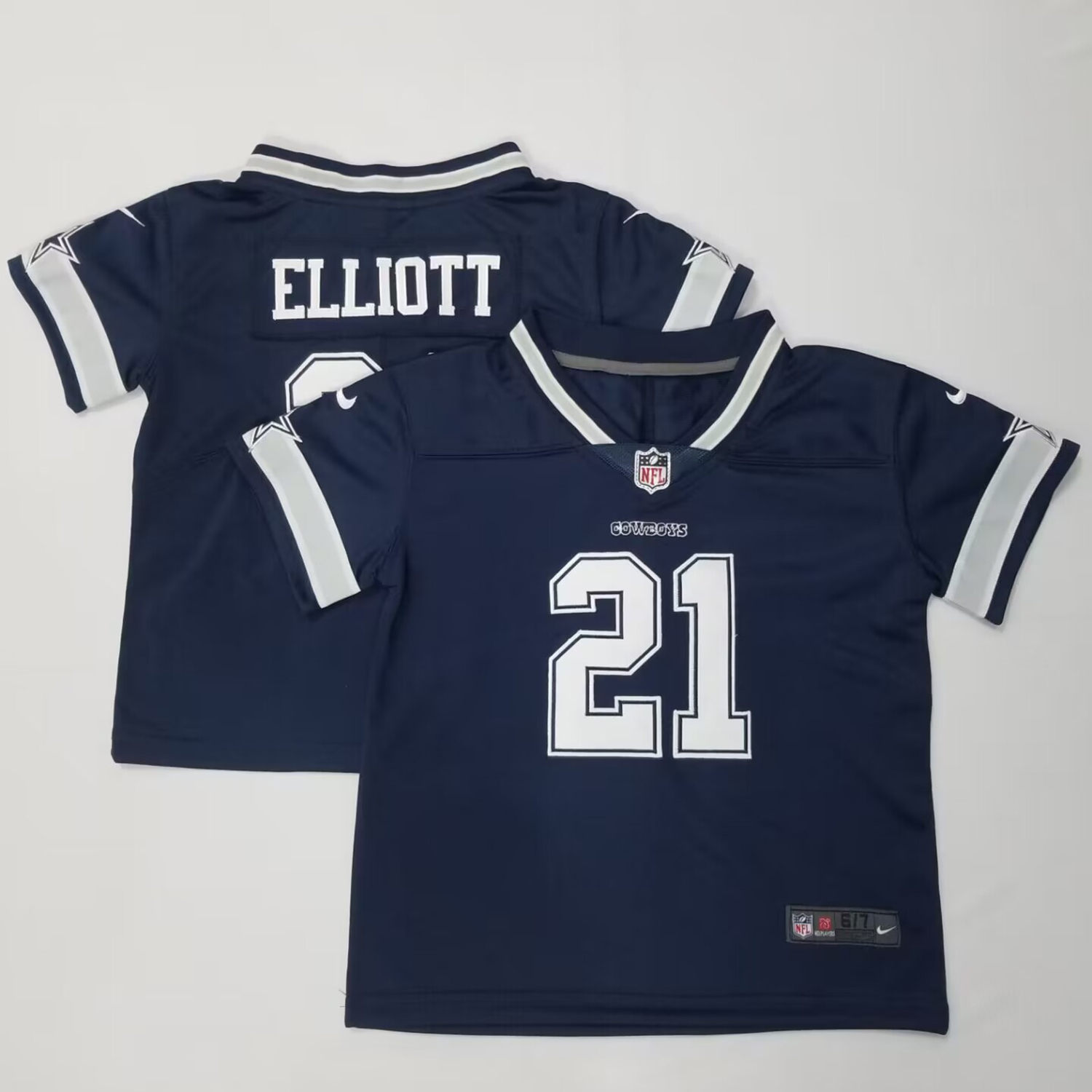 Toddler Nike Dallas Cowboys #21 Ezekiel Elliott Navy Blue Team Color Stitched NFL Vapor Untouchable Limited Jersey
